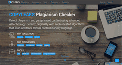 Desktop Screenshot of copyleaks.com